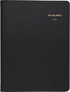 AT-A-GLANCE 2023 Monthly Planner, 9" x 11", Large, 15 Months, Black (7026005)