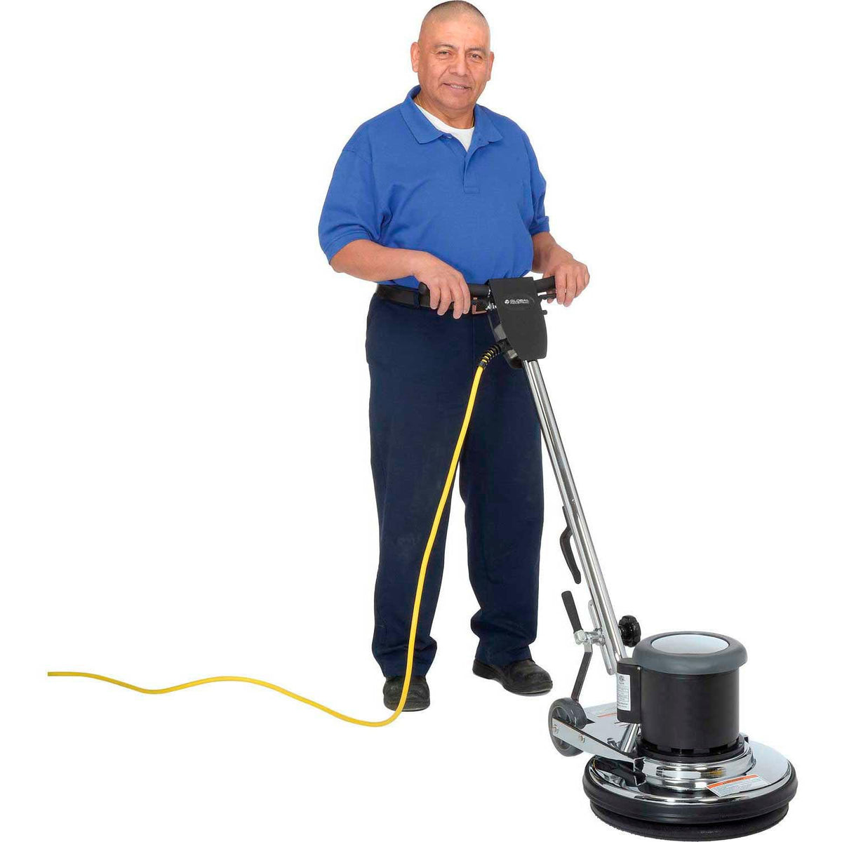 Corded Low Speed Floor Machine by Global Industrial – 47"H, Alloy Steel, Gray, Model 641251