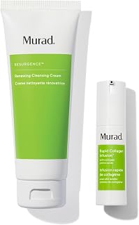 Murad New & Plump Combo - Full Size Renewing Cleansing Cream and Rapid Collagen Infusion for Reducing Wrinkles and Firming and Volumizing Skin, Set of 2