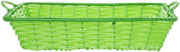 HUBERT Storage Basket with Handles, Green, Rectangular - 18"L x 12"W x 3 1/2"H