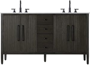Elegant Kitchen and Bath 60" Double Bathroom Vanity ocolate Oak