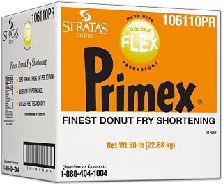Primex Golden Flex Donut Fry Shortening, Plant-Based, Kosher, 50 Lb Box/Drum - Stratas Foods