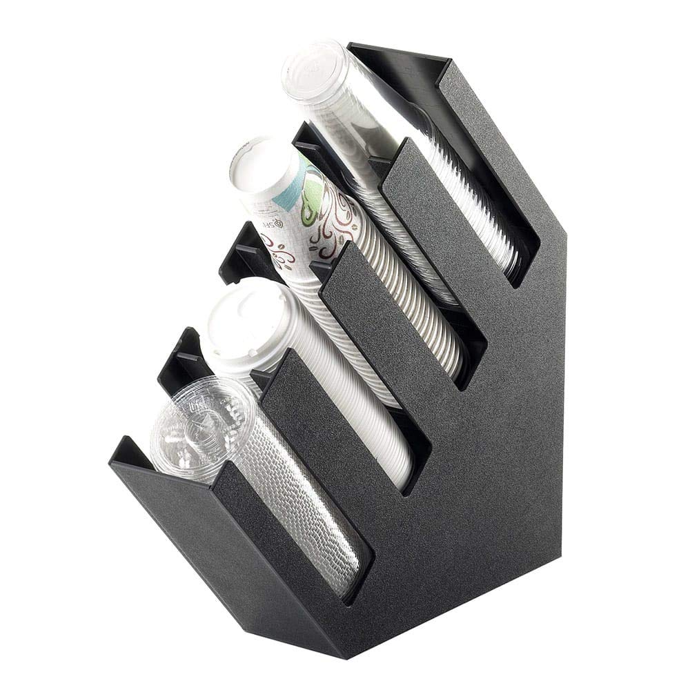 Classic Cup/Lid Organizer by CAL-MIL – 3.75 cups, Plastic, Black, Model 2048-4