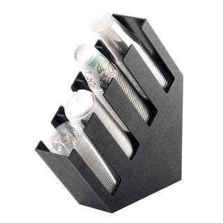 Classic Cup/Lid Organizer by CAL-MIL – 3.75 cups, Plastic, Black, Model 2048-4