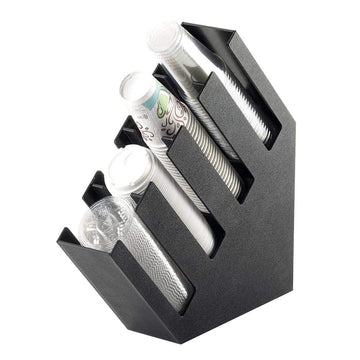 Classic Cup/Lid Organizer by CAL-MIL – 3.75 cups, Plastic, Black, Model 2048-4