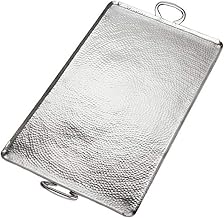 American Metalcraft G30 Hammered Stainless Steel Griddle, Large Rectangle, 1-3/4" H, 16-1/4" W, 30-3/4" L, Stainless Steel