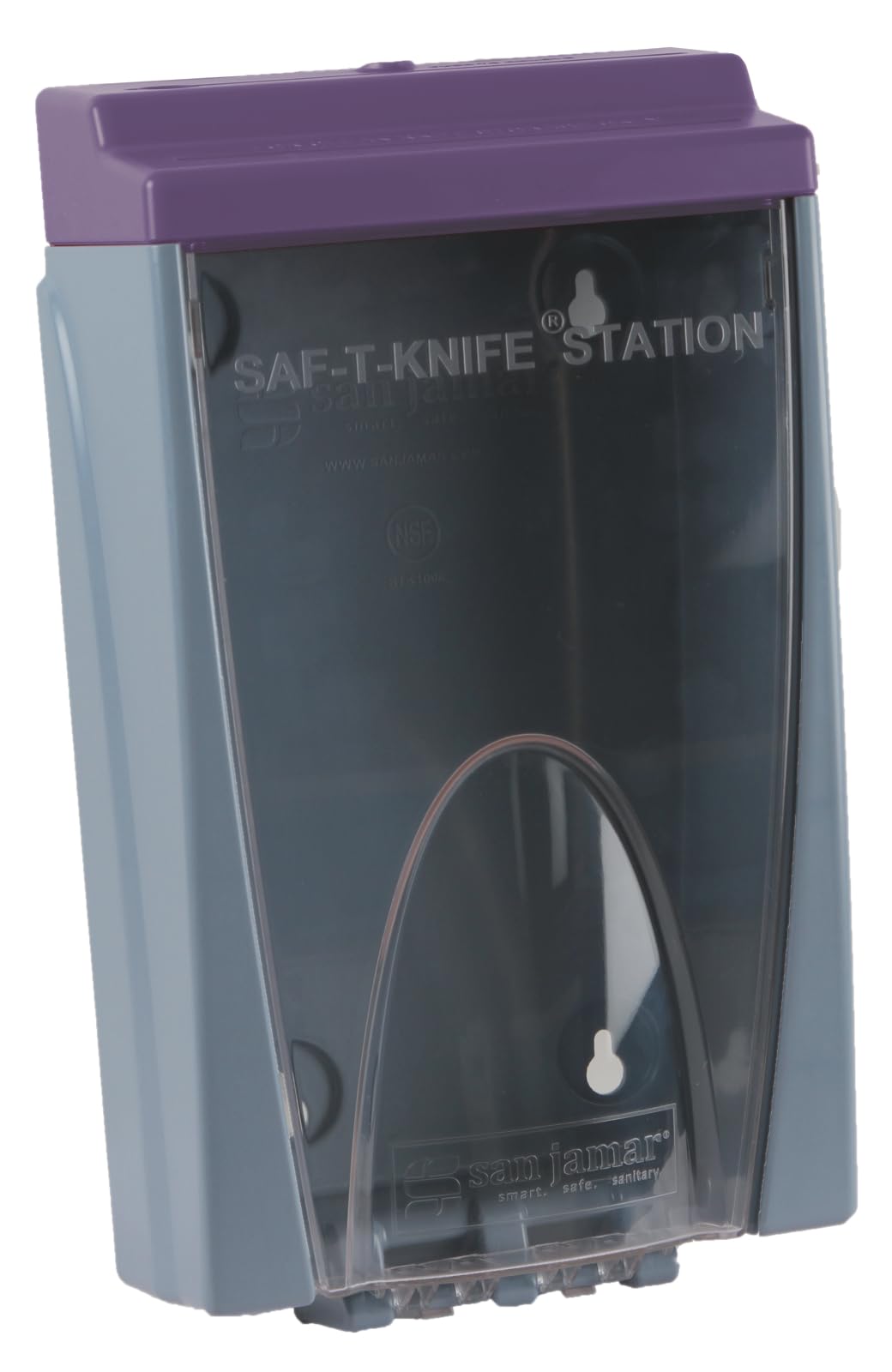 Knife Station by San Jamar – 15 x 4.25 Inches, 1086.5625 ounces, Plastic, Gray, Model STK1008