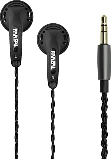 FAAEAL Iris 2.0 Earphone New Version,32Ohm PET Diaphragm 15.4mm Dynamic Driver Flat Head Earbuds,Balanced Smooth Natural Sound Wired Headphone,3.5mm Headset with Classic Shell Design (Black No Mic)