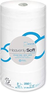 Papernet Heavenly Soft Kitchen Paper Towel, Special, 2-Ply, 11" x 167 ft, White, 12 Rolls/Carton