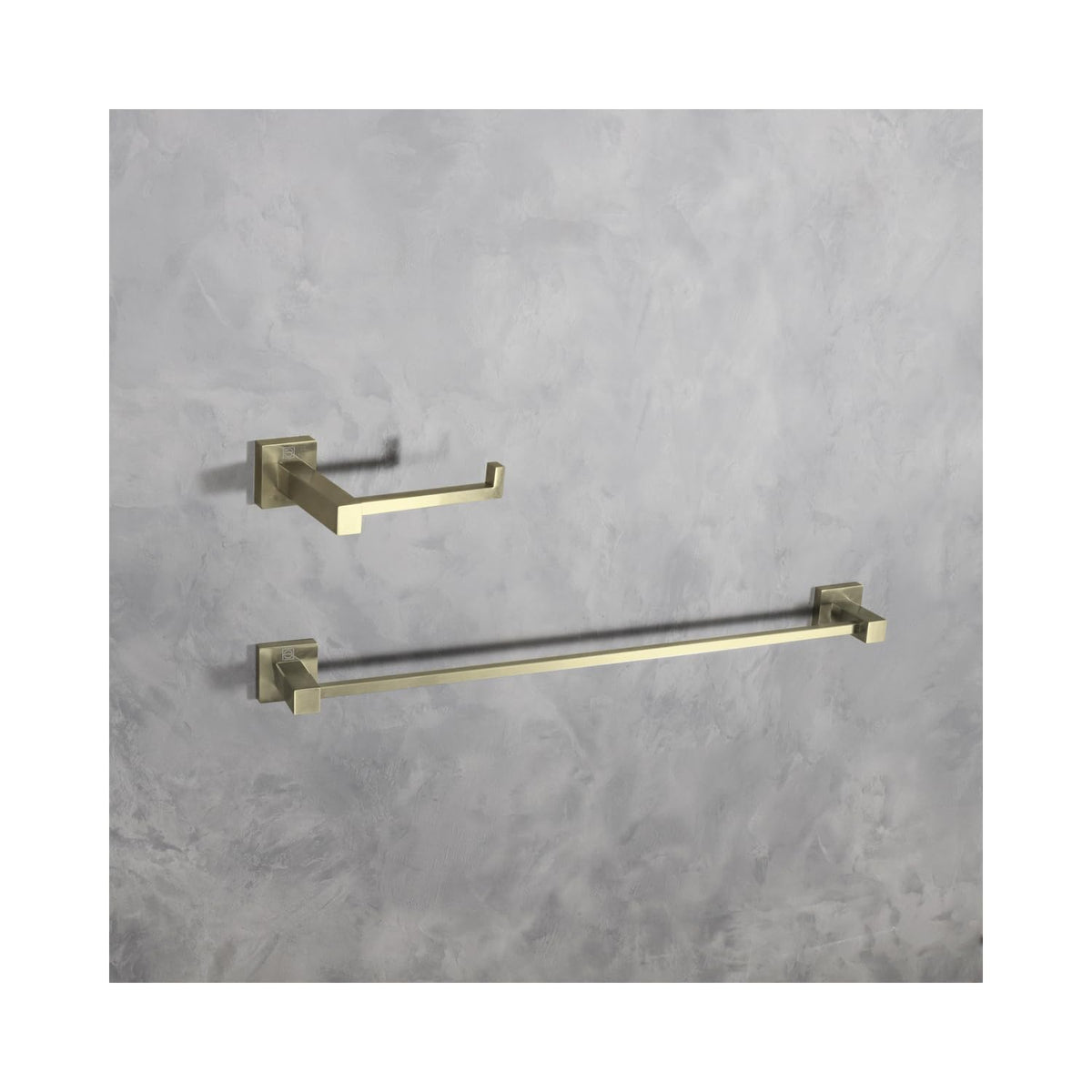 Isla 2-Pc Stainless Steel Hardware Set in Gold by Elegant Kitchen and Bath – Stainless Steel, Gold, Model HWB-12S2BGD