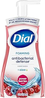 Dial Antibacterial Defense Foaming Hand Soap, Power Berries Scent, 10 Fl. Oz., 8/Carton (017000347271)