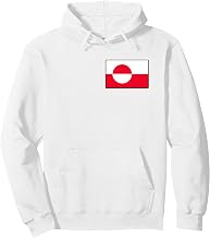 Greenland Flag Red White Arctic Heritage National Flag Art Pullover Hoodie