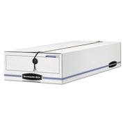 FEL00003 - Liberty Storage Box by Bankers Box – 6 1/4" x 24" x 4 1/2", Paper, White/Blue