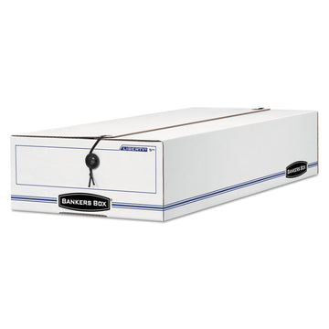 FEL00003 - Liberty Storage Box by Bankers Box – 6 1/4" x 24" x 4 1/2", Paper, White/Blue