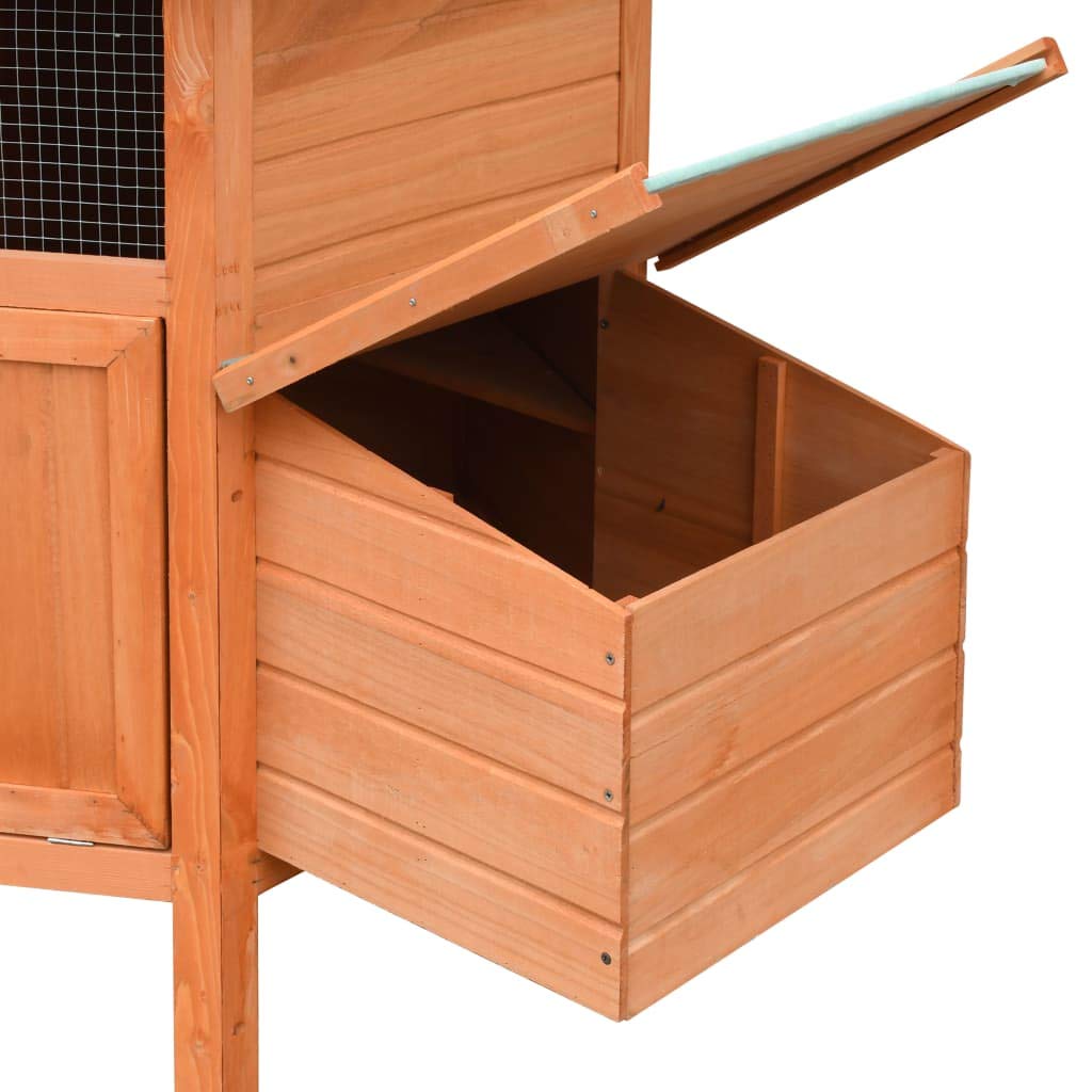 Chicken Cage Solid Pine & Fir Wood 49.6"x46.1"x49. by vidaXL – 49.6"L x 46.1"W x 49.2"H, Pine, Brown and green, Model 170645