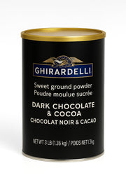 Dark Chocolate & Cocoa Sweet Ground Powder by Ghirardelli – 3 Pound (48 Ounce), Model CG-40975
