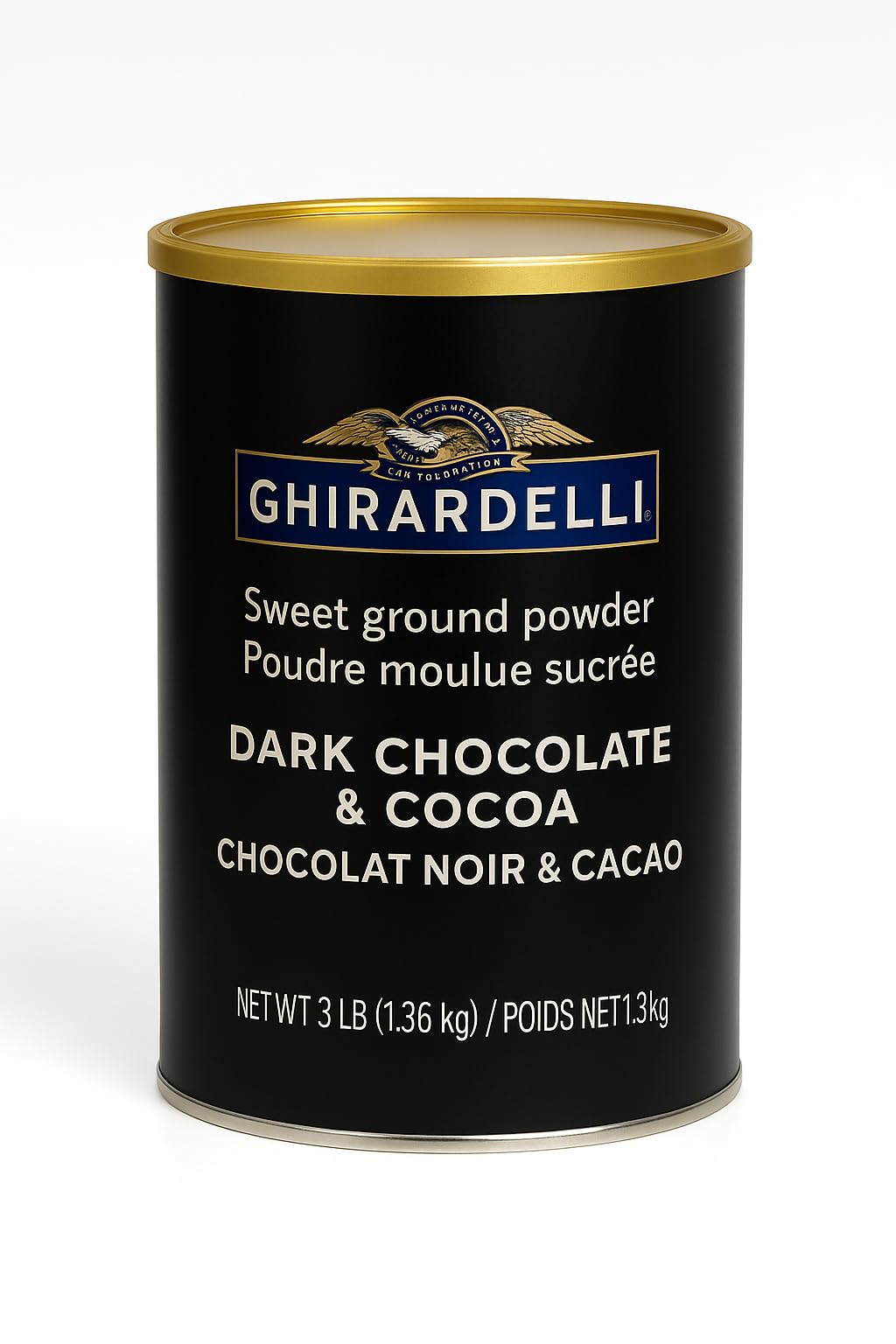Dark Chocolate & Cocoa Sweet Ground Powder by Ghirardelli – 3 Pound (48 Ounce), Model CG-40975