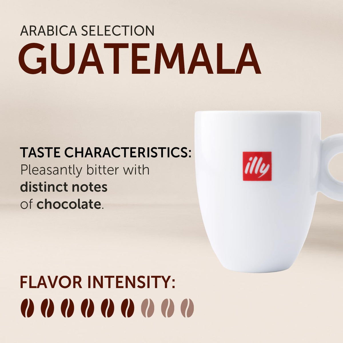 illy Guatemala Single Origin Dark Roast / 8.8 Ounce (Pack of 6) / Silver Roasted Coffee Beans