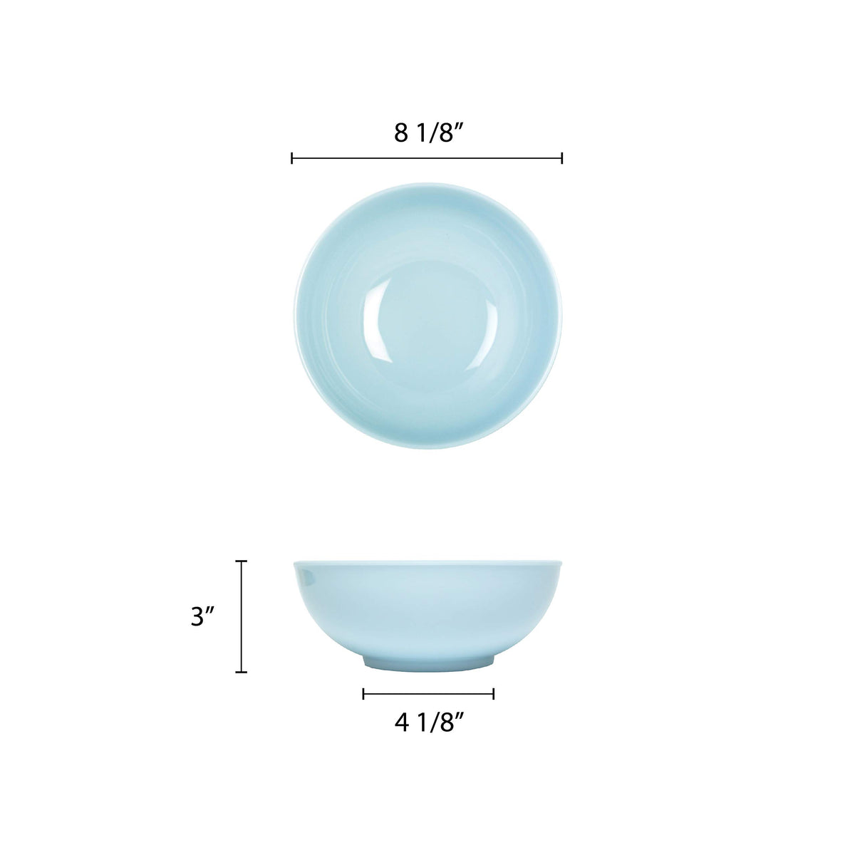 Blue Jade melamine dinnerware collection 54 oz by Thunder Group – 54.0 ounces, Melamine, Light Blue, Model 5980