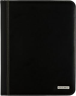 2022 Monthly Padfolio by AT-A-GLANCE, 9" x 11", Large, Executive, Black (7029005)