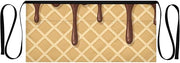 Waffle and Chocolate Waist Apron with 3 Pockets Waiter Server Short Aprons 25.2x11.8 Inch Stain Resistant Apron for Kitchen Garden Restaurant 1 Pack