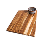 Trapeze Edge Grain Cutting/Serving Board | 19" x 12.5" x .55" by Teakhaus – 19"L x 12.5"W