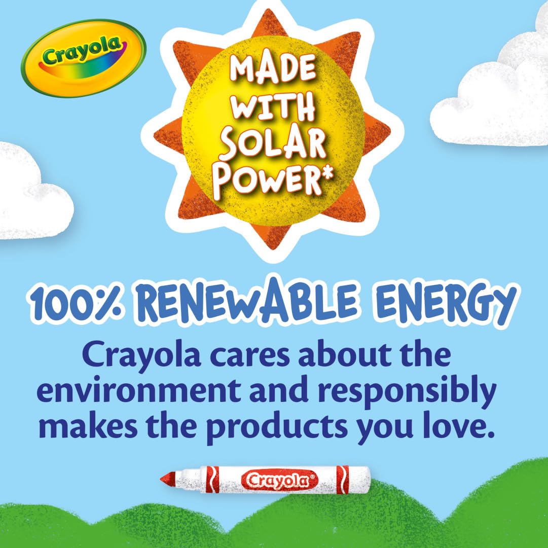 Crayola Blue / 12 Count (Pack of 1) / Chisel Coloring Pens & Markers