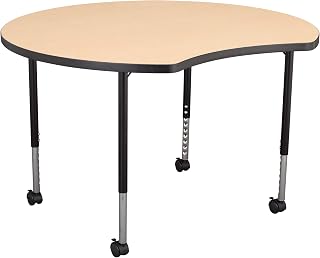 Learniture Structure Series Crescent Mobile Collaborative Table