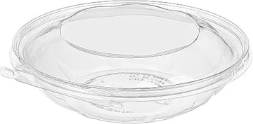 Inline Plastics Round 48 oz Tamper Evident Container with Hinged Lid, Clear, TS48RN | 100/Case