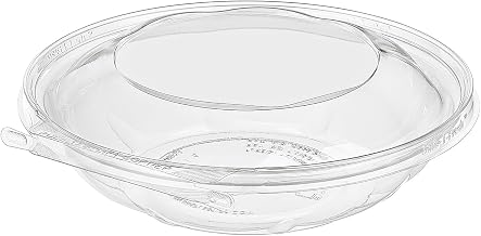 Round 48 oz Tamper Evident Container with Hinged Lid, Clear, TS48RN | 100/Case