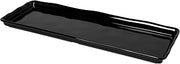 Elite Global Solutions M926-B Rectangular Organic Tray, 26" x 9" x 1 1/2" h., Melamine, Black (Pack of 3)