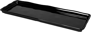Elite Global Solutions M926-B Rectangular Organic Tray, 26" x 9" x 1 1/2" h., Melamine, Black (Pack of 3)