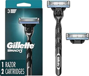 Gillette Mach3 Razor for Men, 1 Razor Handle + 2 Blade Refills