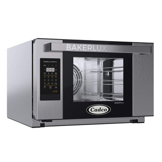 Bakerlux LED Panel Heavy-Duty Countertop Convection Oven with Digital Controls and Humidity by Cadco – Half, 1.6 cubic_feet, Stainless Steel, Model XAFT-03HS-LD