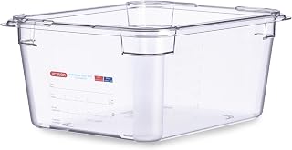 Araven Polycarbonate Food Pan with In-Mold Label, GN 1/2, 6", Clear