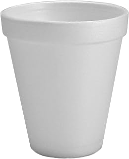 Dart 6J6 2.9" Top & 1.8" Bottom Diameter, 3.3" Height, White Foam Cup, 6 oz Capacity (4 Pack of 25)
