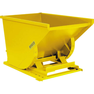 2 Cu Yd Heavy Duty Self Dumping Forklift Hopper by Global Industrial – 64"L x 57.75"W x 46"H, Steel, Yellow, Model 20077-YEL