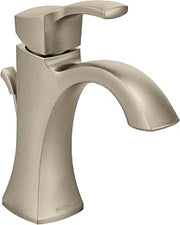 Moen Voss Brushed Nickel One-Handle Single-Hole High-Arc Bathroom Faucet with Drain Assembly, 6903BN
