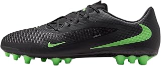 Nike Phantom 6 Low Academy Artificial-Grass Soccer Cleats (Black/Black/Illusion Green)