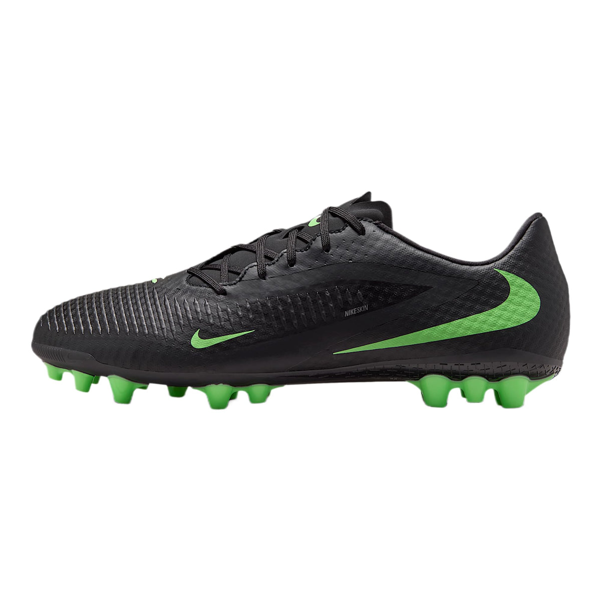 Phantom 6 Low Academy Artificial-Grass Soccer Cleats (Black/Black/Illusion Green) Size by Nike – Black/Black/Illusion Green, Model HQ2322