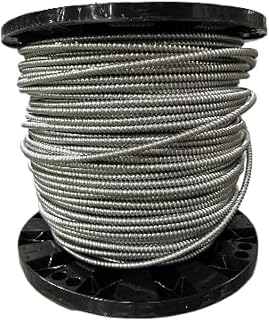 Southwire MC Cable, 14 AWG 2-Conductor, THHN/THWN Insulated, Copper, 19-Strand, 600V, 1000 Feet