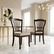 Solid Wood Dining Chairs Set of by Starlight Canyon Home – Wood, Brown, Pack of 2