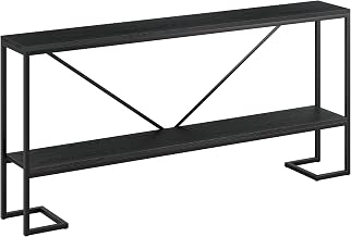 Henn&Hart 64" Modern Farmhouse Console Table, Sofa Table, Black