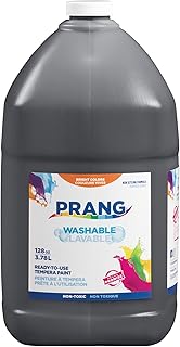 Prang Washable Tempera Paint, Black, 1 Gal., 1 Count | Perfect for painting, art lessons, crafts and creative projects