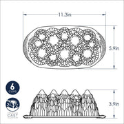 Nordic Ware Alpine Forest Loaf, 6 Cup / 6 Cup / Sparkling Silver Loaf Pans