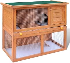 vidaXL Outdoor Rabbit Hutch Small Pet Cage 1 Door Wood