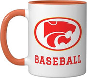 Carlisle High School Wildcats Baseball Ceramic Mug, Orange/White, 11oz