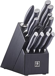 HENCKELS Graphite Razor-Sharp 13-pc Knife Set with Block, Kitchen Knife Sharpener, Chef Knife, Steak Knife, German Engineered Informed by 100+ Years of Mastery
