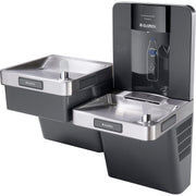 Wall Mount Bi-Level Refrigerated Bottle Filling Station by Global Industrial – Stainless Steel, Gray, Model 761243