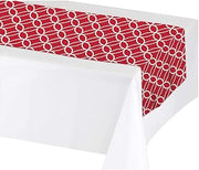 Creative Converting 12 Count Classic Red/White Paper Table Runner, 14" x 84", Multicolor